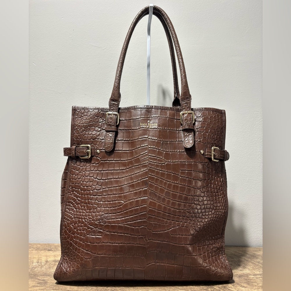 Kate Spade Croc-Embossed Vanston Tote Bag